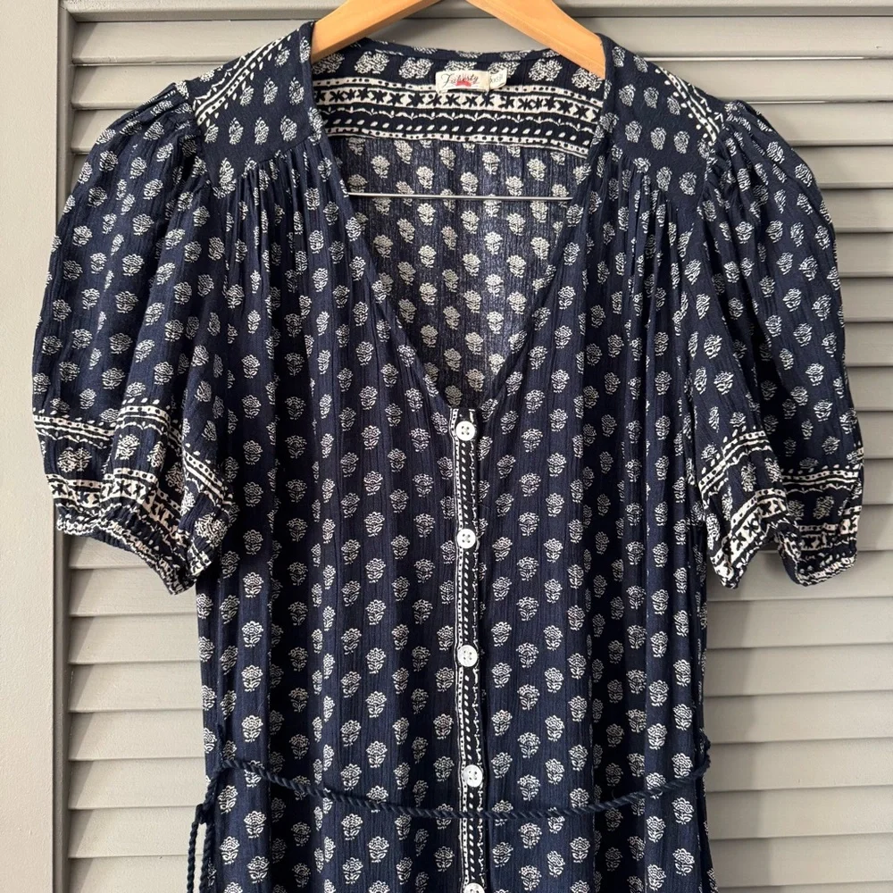 Faherty | Orinda Short Sleeve Maxi Dress in Lotus Floral Print - XXS - Picture 7 of 10